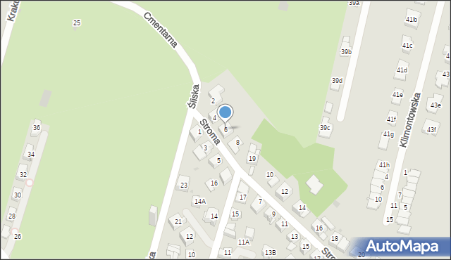 Sosnowiec, Stroma, 6, mapa Sosnowca