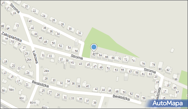 Sosnowiec, Stroma, 62, mapa Sosnowca