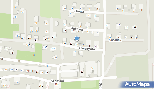 Sosnowiec, Storczyków, 10, mapa Sosnowca