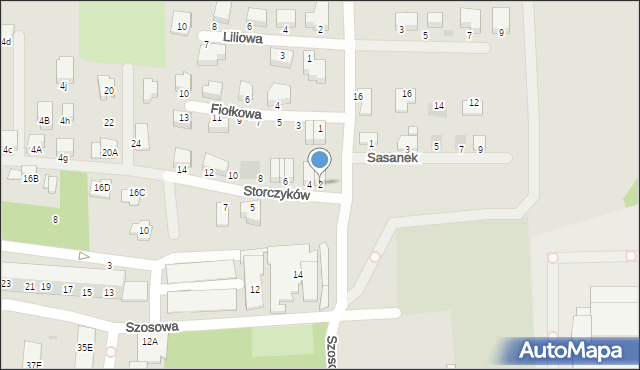 Sosnowiec, Storczyków, 2, mapa Sosnowca