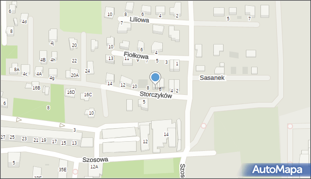 Sosnowiec, Storczyków, 6b, mapa Sosnowca