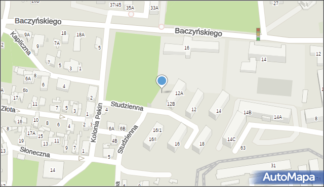 Sosnowiec, Studzienna, 21a, mapa Sosnowca