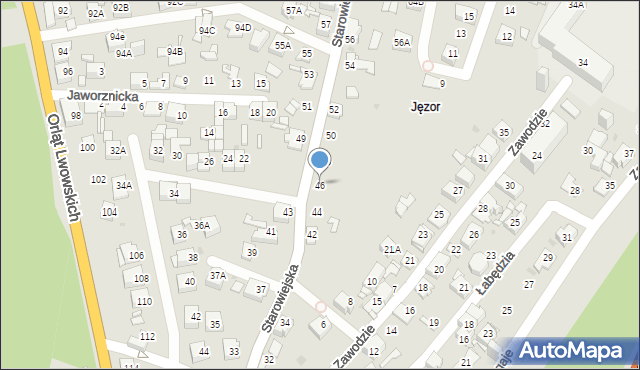 Sosnowiec, Starowiejska, 46, mapa Sosnowca