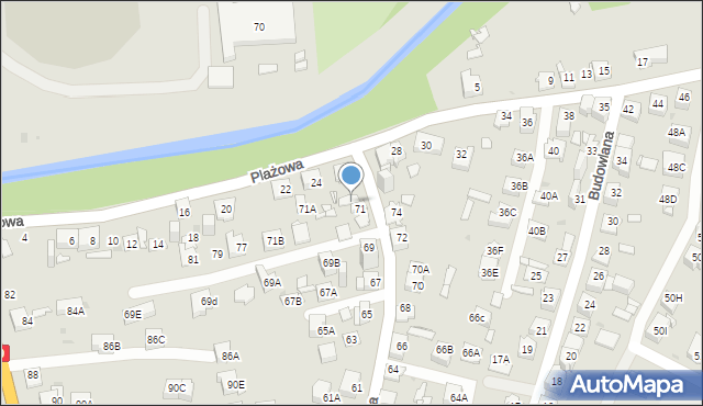 Sosnowiec, Starowiejska, 71/I, mapa Sosnowca