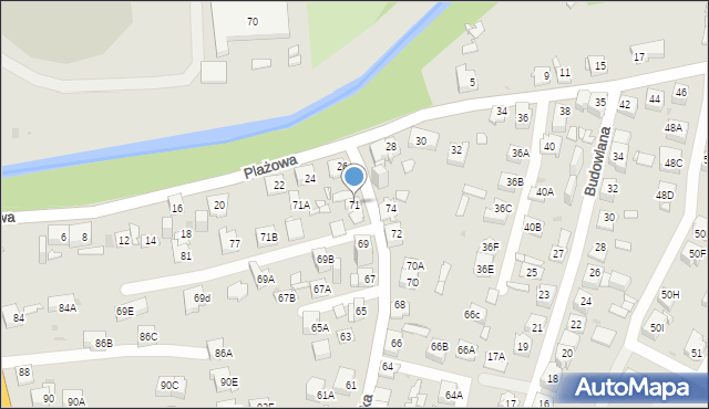 Sosnowiec, Starowiejska, 71, mapa Sosnowca