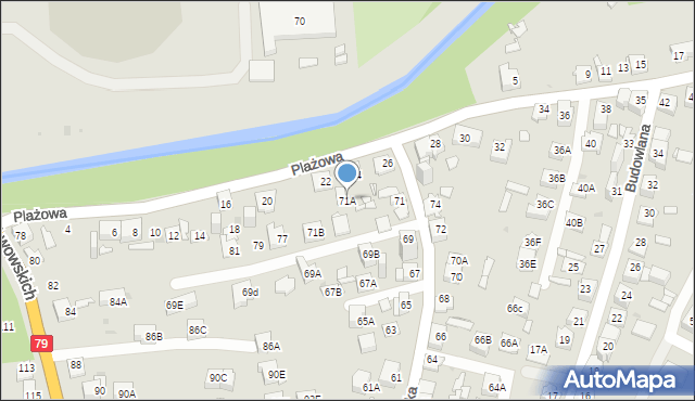 Sosnowiec, Starowiejska, 71A, mapa Sosnowca
