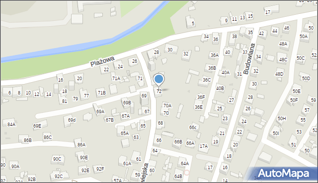 Sosnowiec, Starowiejska, 72, mapa Sosnowca