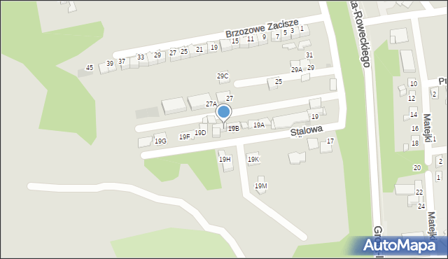 Sosnowiec, Stalowa, 19C, mapa Sosnowca