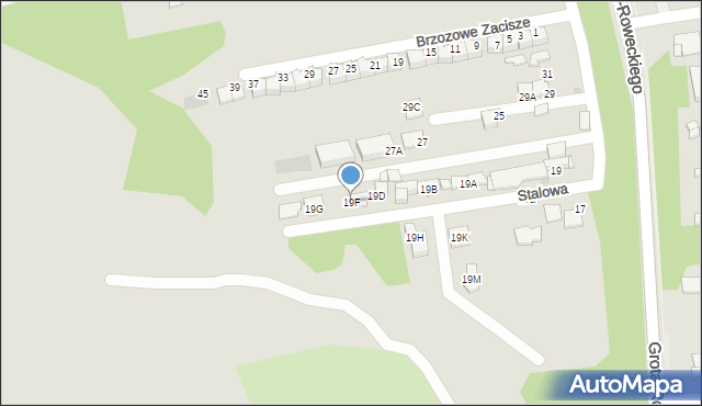 Sosnowiec, Stalowa, 19F, mapa Sosnowca