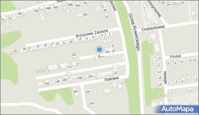Sosnowiec, Stalowa, 25, mapa Sosnowca
