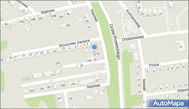 Sosnowiec, Stalowa, 31, mapa Sosnowca