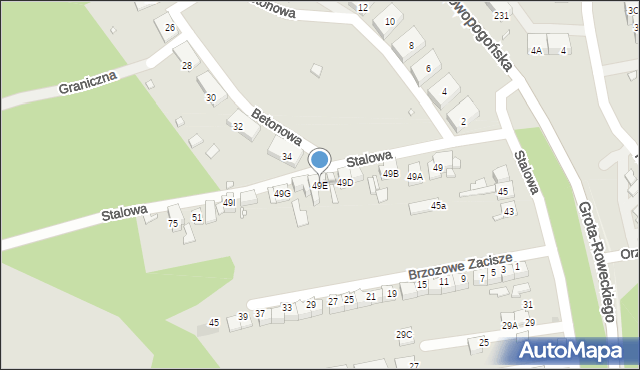 Sosnowiec, Stalowa, 49E, mapa Sosnowca