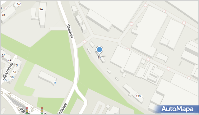 Sosnowiec, Stalowa, 8a, mapa Sosnowca