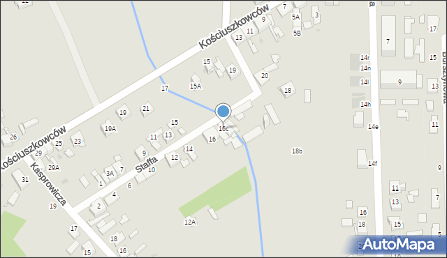 Sosnowiec, Staffa Leopolda, 16c, mapa Sosnowca