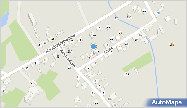 Sosnowiec, Staffa Leopolda, 3A, mapa Sosnowca
