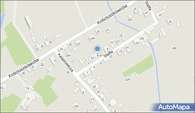 Sosnowiec, Staffa Leopolda, 7, mapa Sosnowca