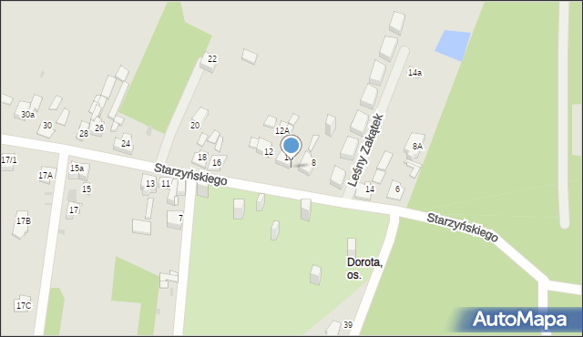 Sosnowiec, Starzyńskiego Stefana, 10A, mapa Sosnowca