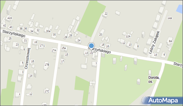 Sosnowiec, Starzyńskiego Stefana, 11, mapa Sosnowca