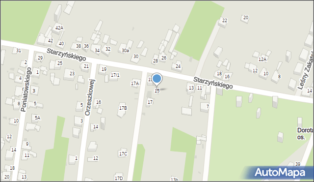 Sosnowiec, Starzyńskiego Stefana, 15, mapa Sosnowca