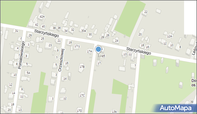 Sosnowiec, Starzyńskiego Stefana, 15b, mapa Sosnowca