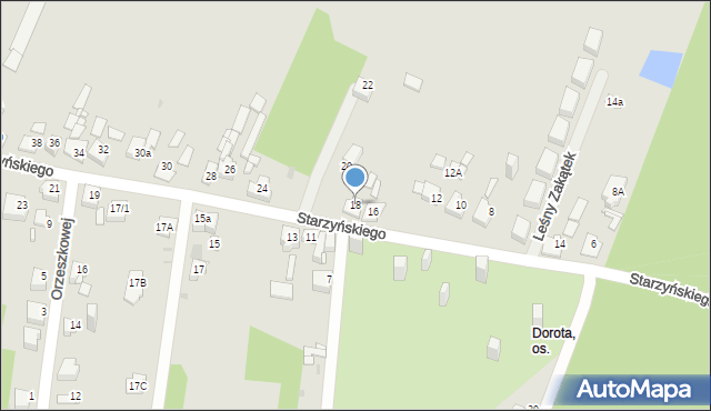 Sosnowiec, Starzyńskiego Stefana, 18, mapa Sosnowca