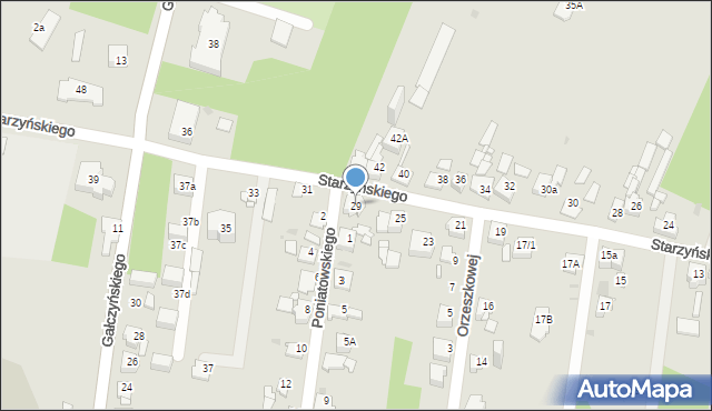 Sosnowiec, Starzyńskiego Stefana, 29, mapa Sosnowca