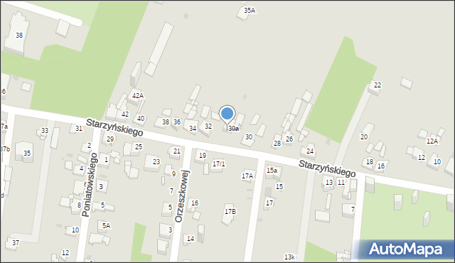 Sosnowiec, Starzyńskiego Stefana, 32/1, mapa Sosnowca