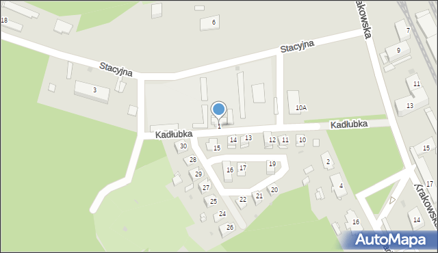 Sosnowiec, Stacyjna, 1, mapa Sosnowca