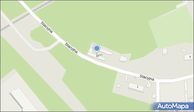 Sosnowiec, Stacyjna, 18, mapa Sosnowca