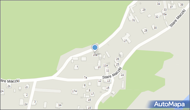 Sosnowiec, Stare Maczki, 10a, mapa Sosnowca