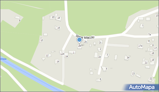 Sosnowiec, Stare Maczki, 2A, mapa Sosnowca