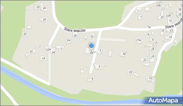 Sosnowiec, Stare Maczki, 2d, mapa Sosnowca