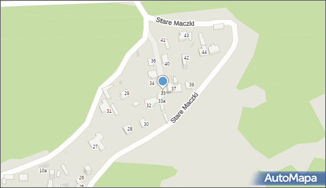 Sosnowiec, Stare Maczki, 33, mapa Sosnowca