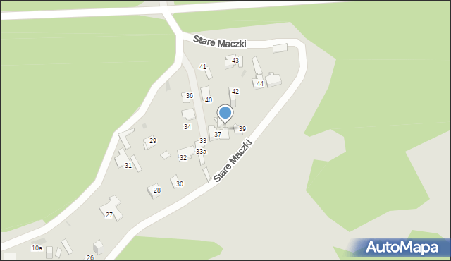 Sosnowiec, Stare Maczki, 38, mapa Sosnowca