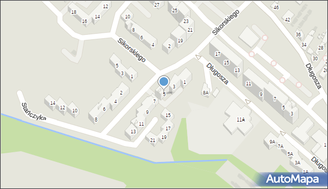 Sosnowiec, Stańczyka, 5, mapa Sosnowca