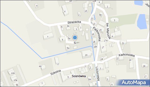 Sosnówka, Strażacka, 5b, mapa Sosnówka