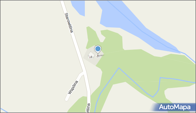 Spytkowice, Starowiślna, 20, mapa Spytkowice