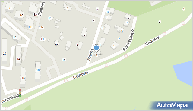 Śrem, Strusia, 2, mapa Śrem