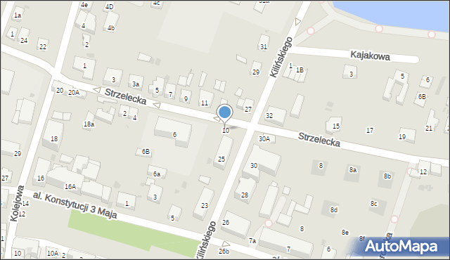 Środa Śląska, Strzelecka, 10, mapa Środa Śląska