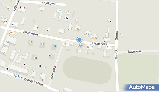 Środa Śląska, Strzelecka, 16, mapa Środa Śląska