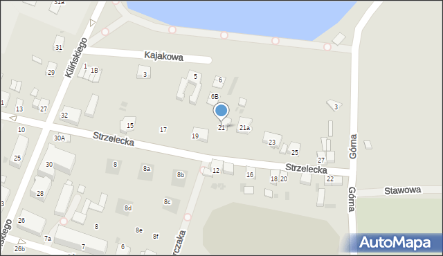 Środa Śląska, Strzelecka, 21, mapa Środa Śląska