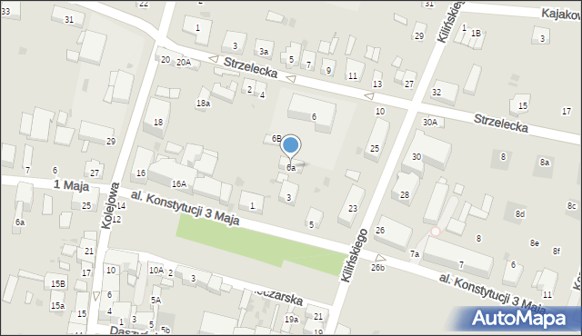 Środa Śląska, Strzelecka, 6a, mapa Środa Śląska