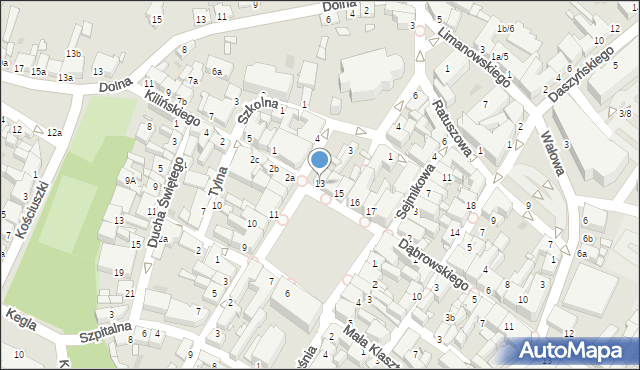 Środa Wielkopolska, Stary Rynek, 13, mapa Środa Wielkopolska