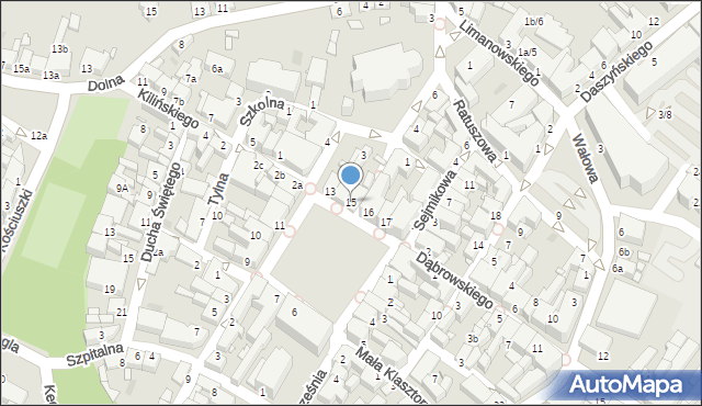 Środa Wielkopolska, Stary Rynek, 15, mapa Środa Wielkopolska