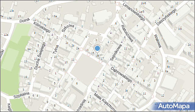 Środa Wielkopolska, Stary Rynek, 16, mapa Środa Wielkopolska