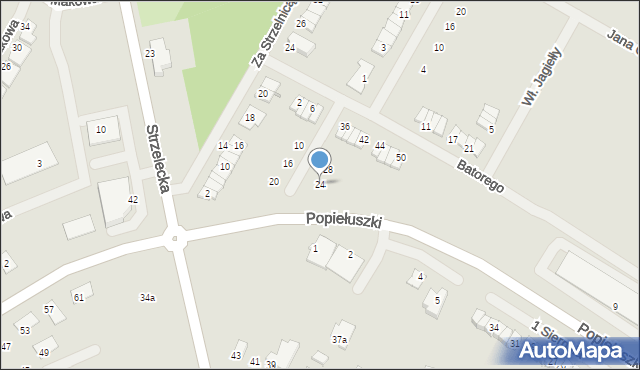 Środa Wielkopolska, Stefana Batorego, 24, mapa Środa Wielkopolska