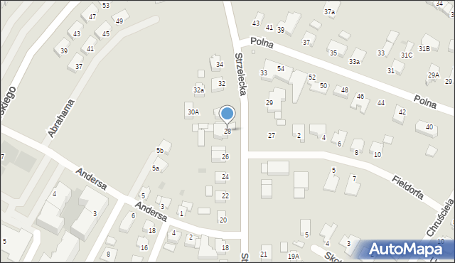 Środa Wielkopolska, Strzelecka, 28, mapa Środa Wielkopolska