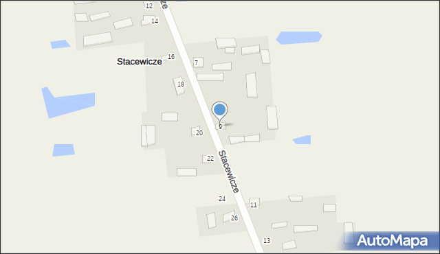 Stacewicze, Stacewicze, 9, mapa Stacewicze