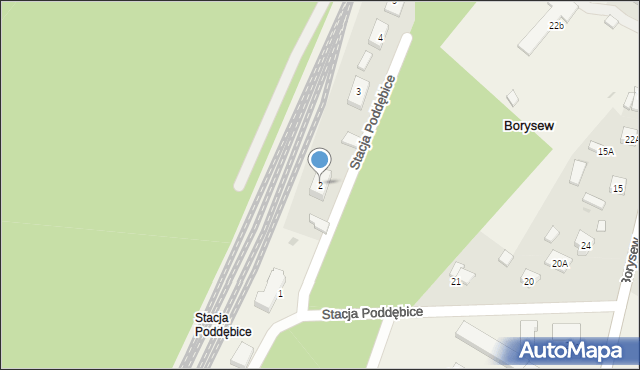 Stacja Poddębice, Stacja Poddębice, 2, mapa Stacja Poddębice