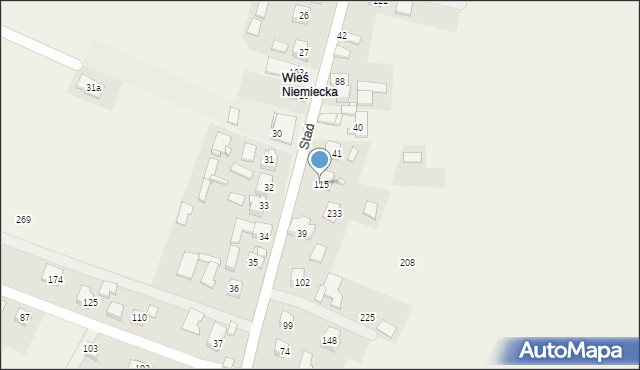 Stadła, Stadła, 115, mapa Stadła